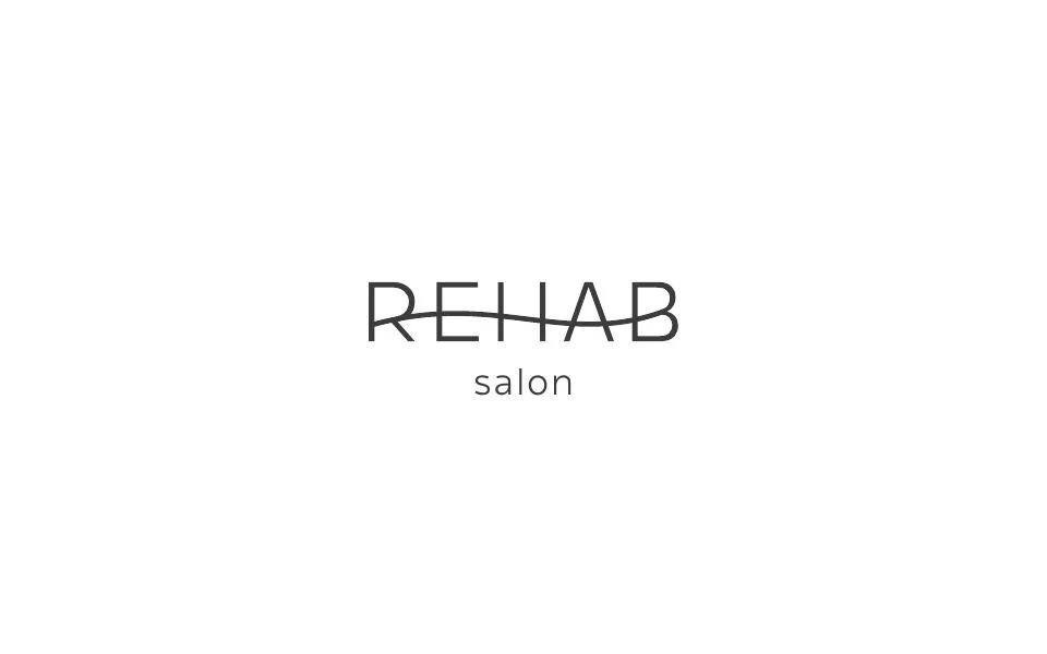 REHAB salon logo, version one (2014 design by Ádám Kátyi)