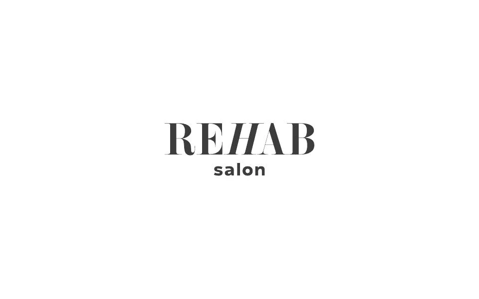 REHAB salon logo, version two (2014 design by Ádám Kátyi)