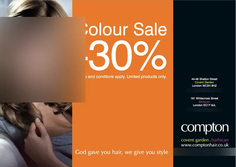 Print / mailer, faces blurred