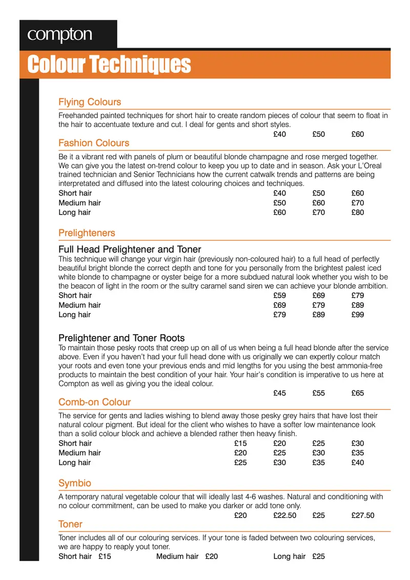 Service menu, Barbican, page 4 of 4