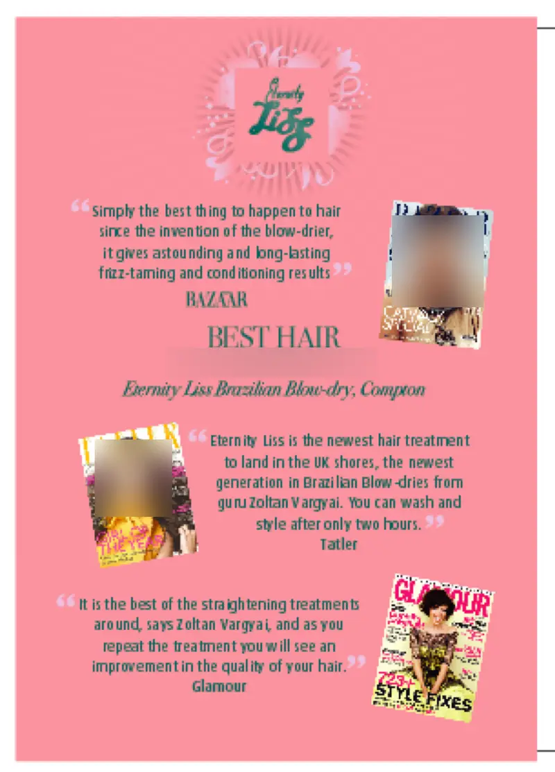 Brochure / info sheet, faces blurred