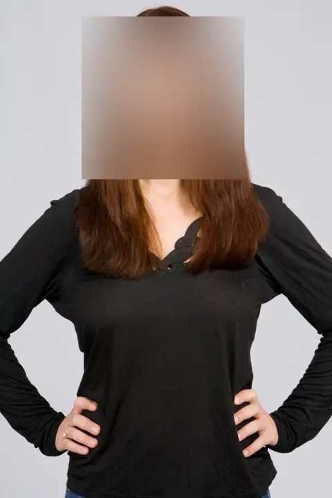 Before/after photo, faces blurred