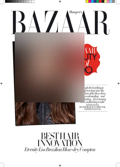 Harper’s Bazaar UK, October 2010: the page. Faces and phone numbers are blurred.