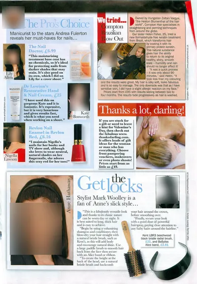 New!, 2009: the page. Faces and phone numbers are blurred.